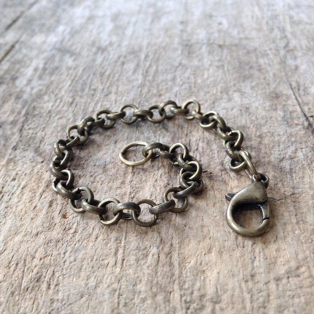6 INCHES Antique Brass Chain Extender, Necklace Chain Extension - 5mm thick